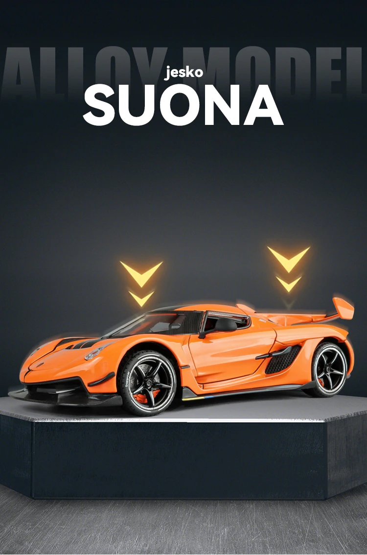 Koenigsegg Jesko Supercar 1:24 Ölçekli Model Araba