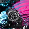 SMAEL Men's Sports Electronic Watch  8093 Tactical Digital Large dial Multi functional Alloy Dual Display Waterproof 2