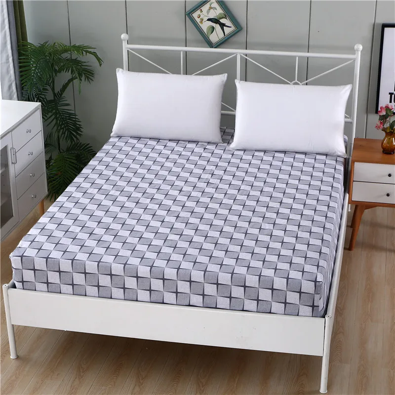 New Product 1Pc 100 Cotton Printing Fitted Sheet Mattress Cover Four