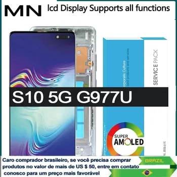 Display touch screen Super AMOLED per Samsung S10 5G, 6,7", SM-G977U, SM-G977N, SM-G977B