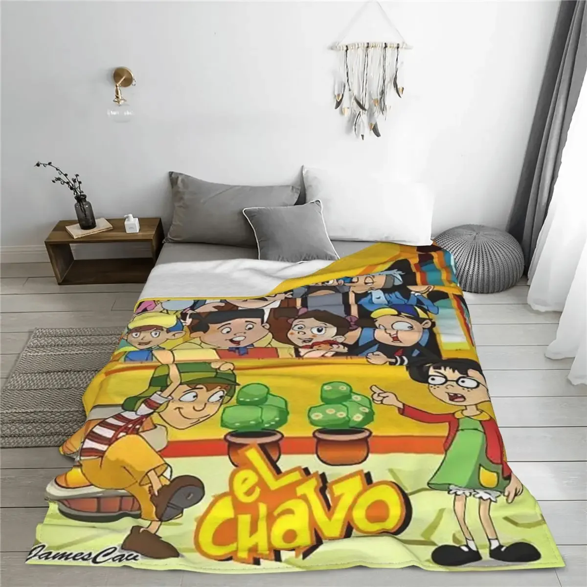 Baby Blankets El Chavo Del Ocho Cartoon Flannel Winter Anime Breathable Warm Throw Blankets for Sofa Travel Quilt 3