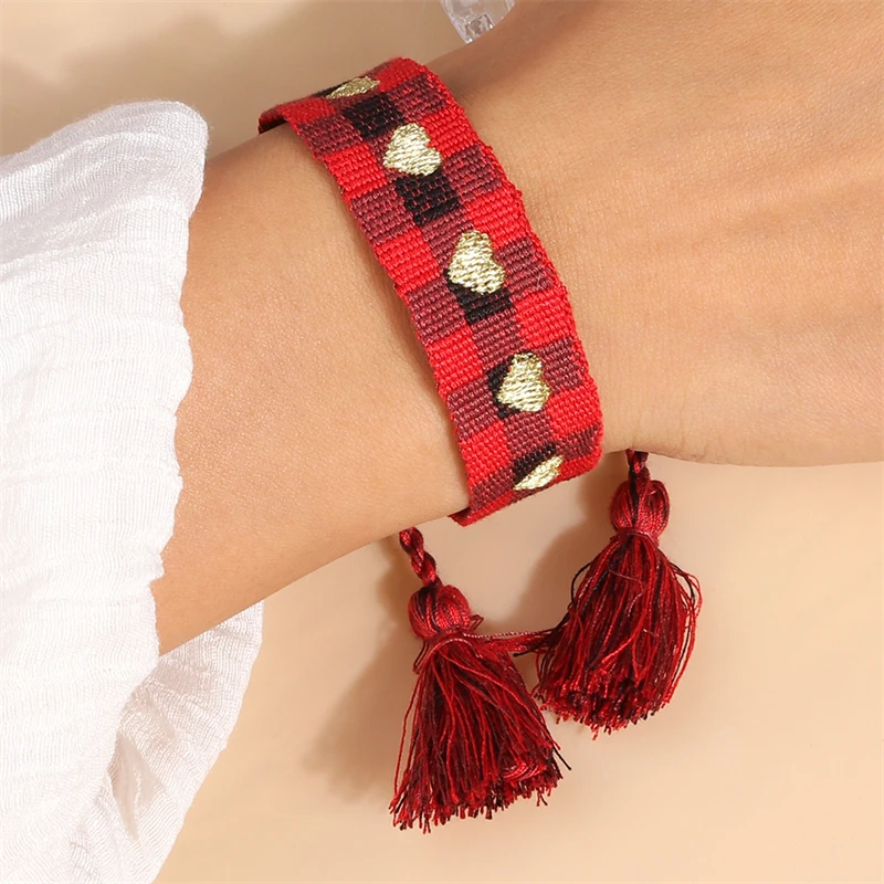Böhmen Stickerei Stern Quaste Armband für Frauen handgemachte verstellbare Seil geflochtene Armbänder Mädchen Party Urlaub Schmuck Geschenke – Detail 24