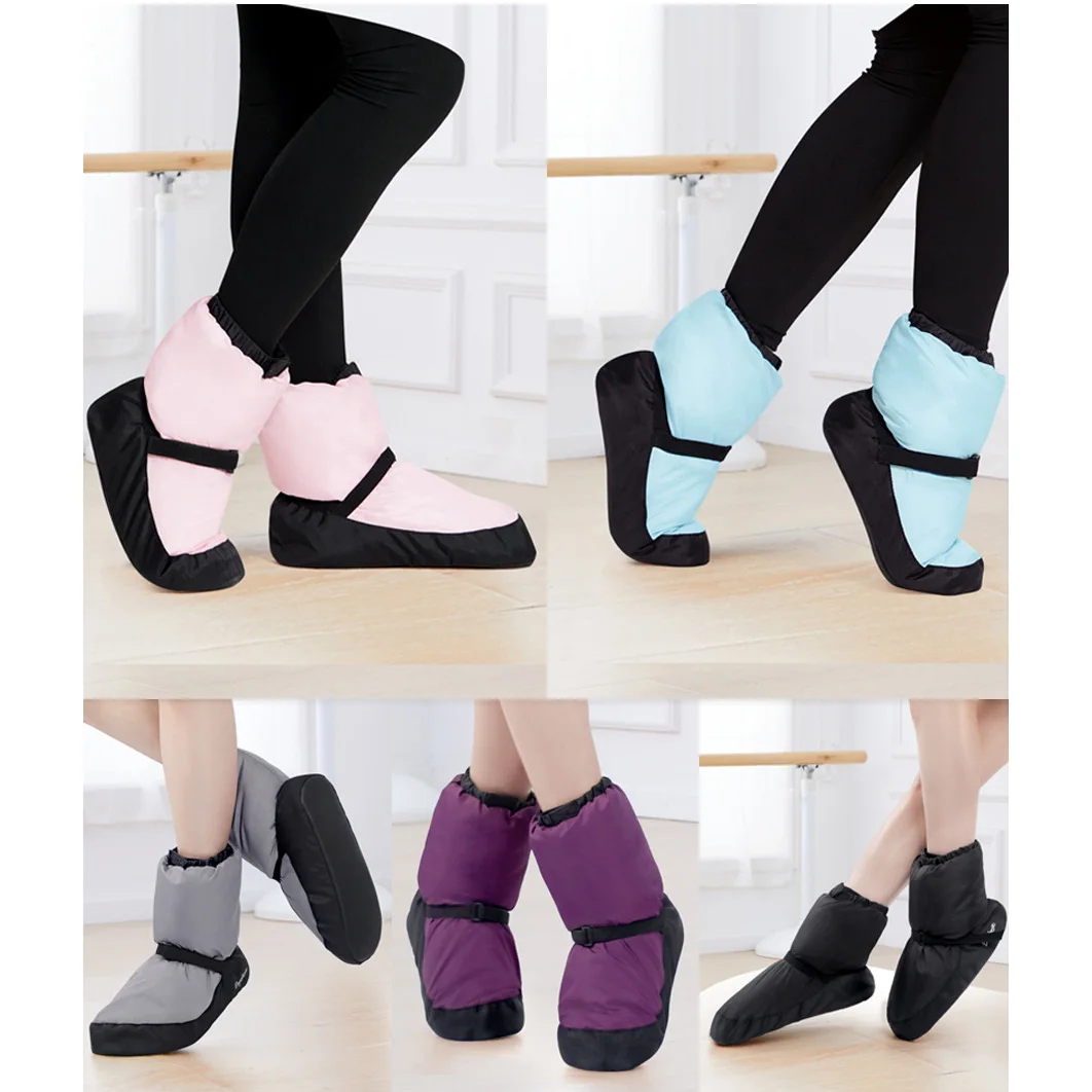 

Women Ballet Shoes Warm Up Booties National Dancing Shoes Winter Dance Boots Warm Antiskid Ballerina Boots Training Shoes