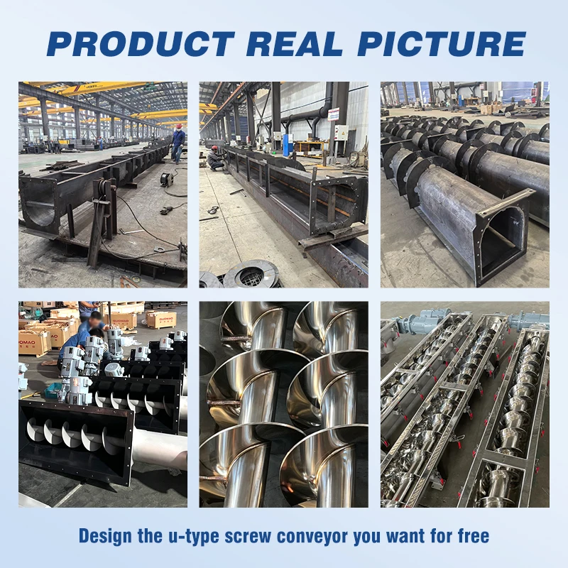 Customizable Automatic U-Trough Screw Conveyor Machine Auger Feeder Equipment for Cement Animal Feed Pellets Trough Conveyor