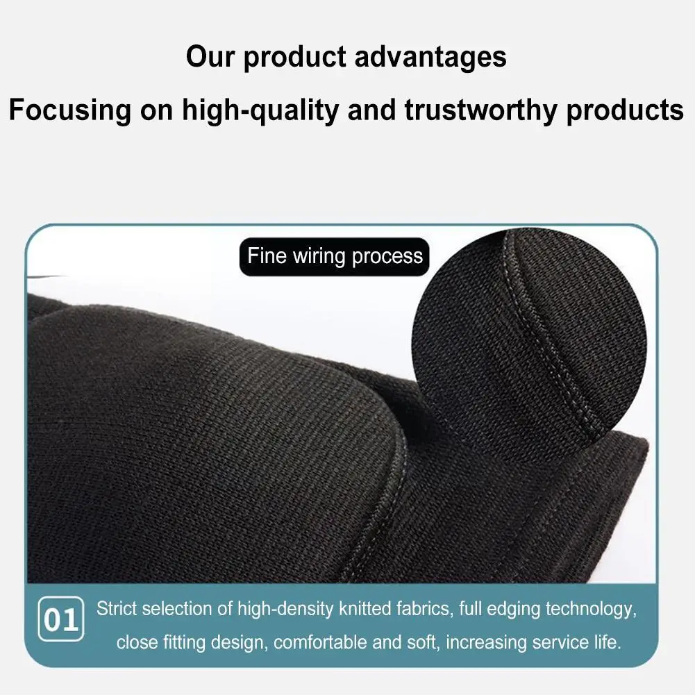 Thickened Sponge Knee Pads Elastic Sports Compression 1 Pair for Dancing Yoga Volleyball Fitness Training Protector Adults M1E8