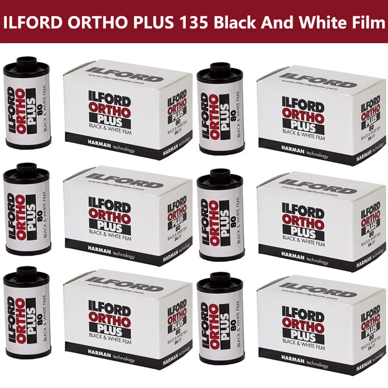 British ILFORD ORTHO 80 PLUS 135 Black&White M35 Color Separation Film 1/3/5/10 Rolls For 35mm Film（Expiration Date：2023.01）