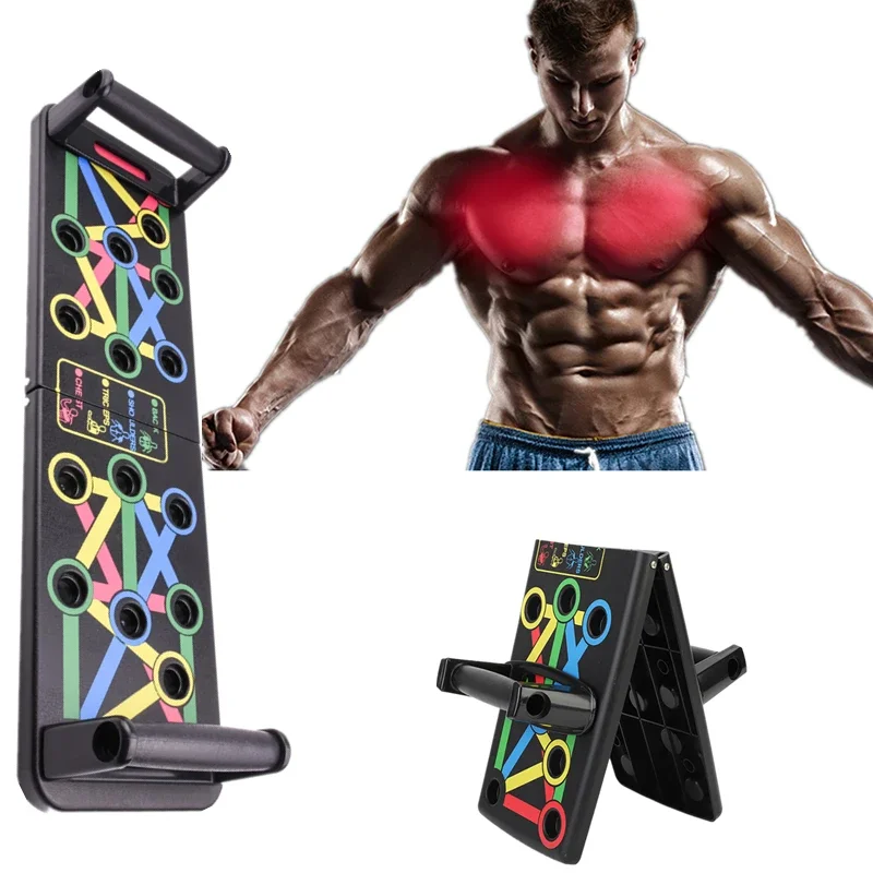 

14 in 1 Push Up Board Muscle Trimmer Parallel Bars Push-ups Stands Body Building Portable Gym At Home Workout Handstand Exercise