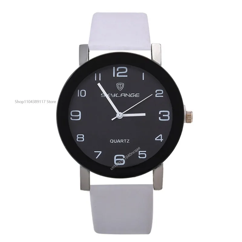 Women Black Watch Hot Sale Leather Band Stainless Steel Analog Quartz Wristwatch Lady Female Casual Watches Womens Watch
