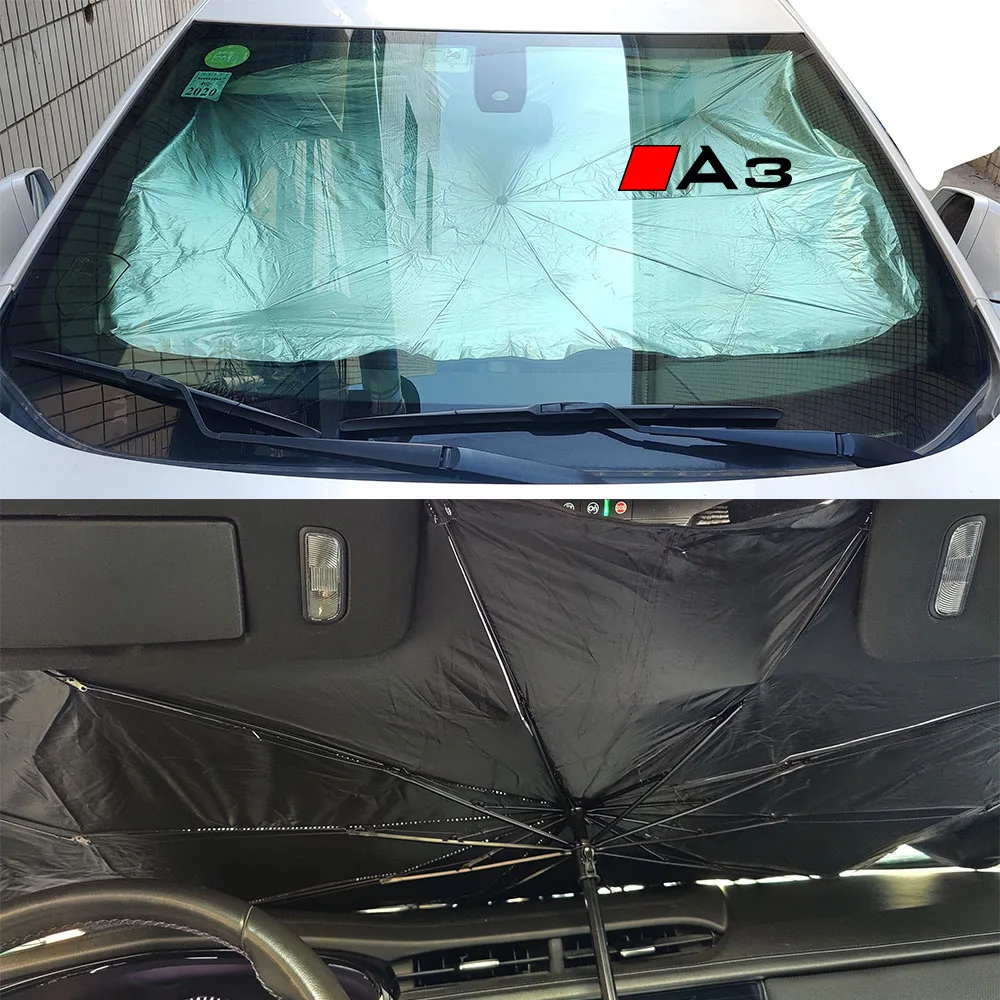 Car Windshield Parasol Sun Shade Protector Accessories Anti-UV For Audi A5 A7 A8 Q2 Q3 Q5 Q7 Q8 TT A3 8P 8V A4 B8 B6 A6 C6 C5 C7 car parasol car sun visor shade