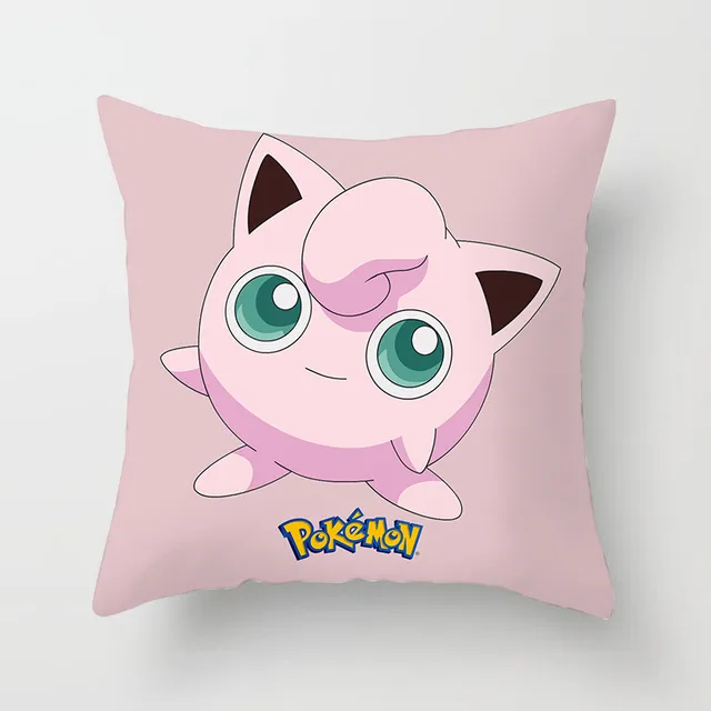 45*45cm Pokemon Pikachu Meowth Poke Ball Bulbasaur Charizard Charmander Pillow Cover Plush Kawaii Anime Pillowcase Home Decor 3
