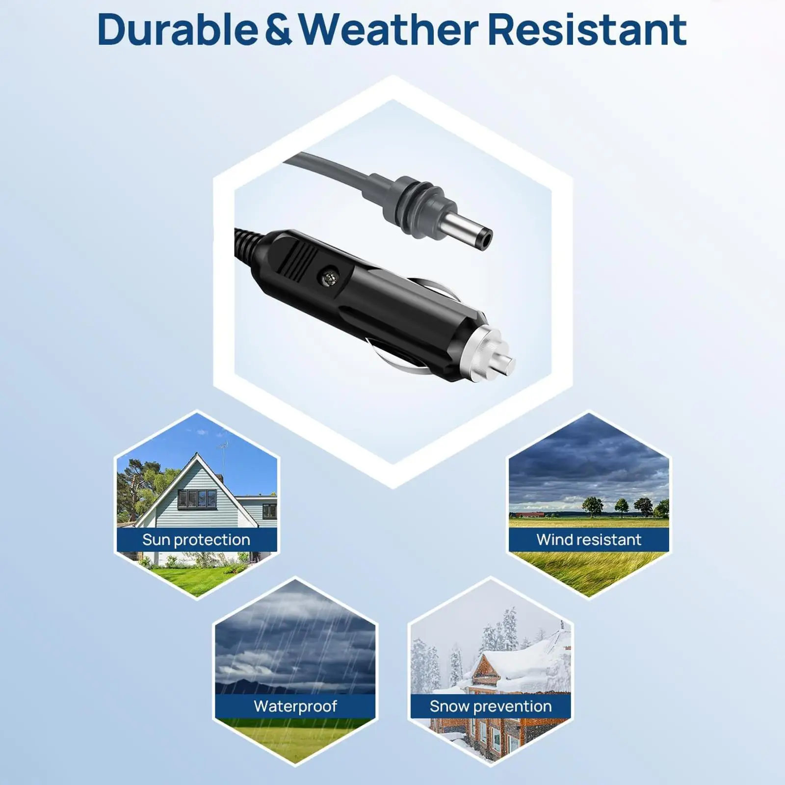 For Starlink Mini To DC Cable Car Charger Stable Transmission Power Cable For Truck 12V-24V Adapter Durable Weather Resistant 5m