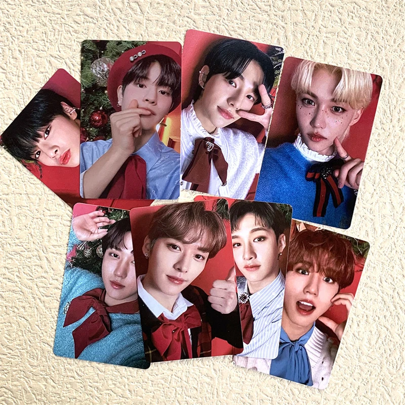 DraggmePartty 8Pcs/Set Kpop Stray Kids Christmas Evel Lomo Cards Postcard  Photocard For Fans Collection 