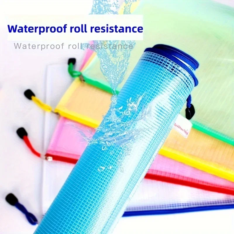 Durable Waterproof Zipper Storage Pouch Set - Pack of 10