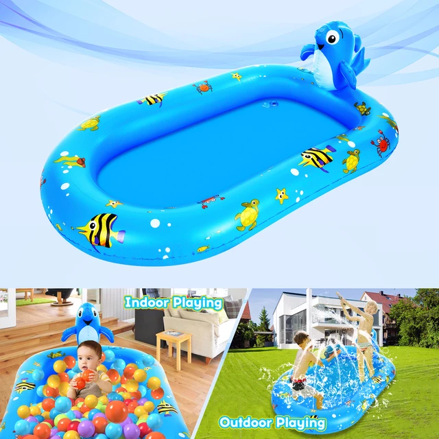 Piscine gonflable portable ronde en PVC pour bébés, jeu de jardin pour  tout-petits, bain d'eau, pataugeoire pour enfants - AliExpress