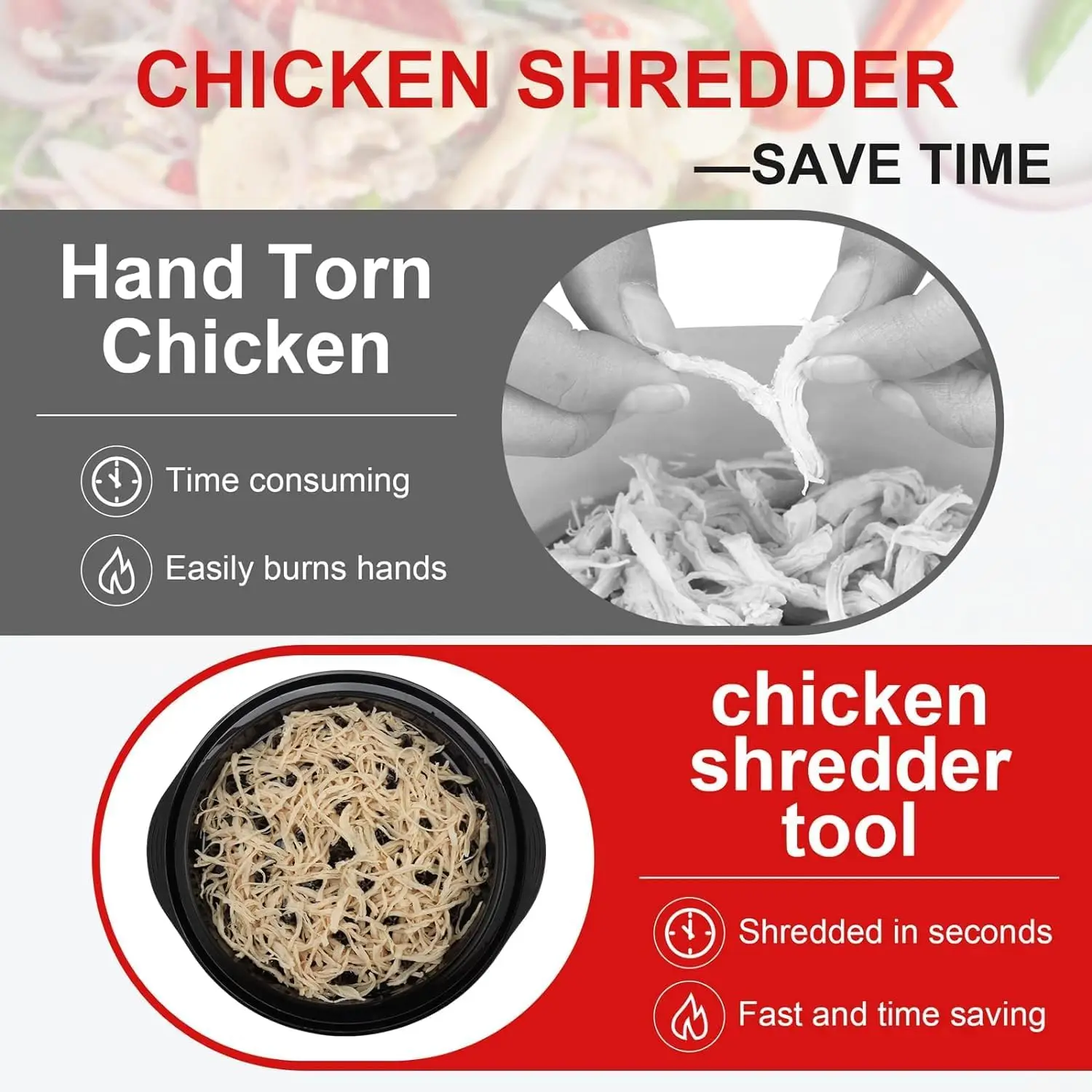 Chicken Shredder-meat Shredding Tool With Handles
