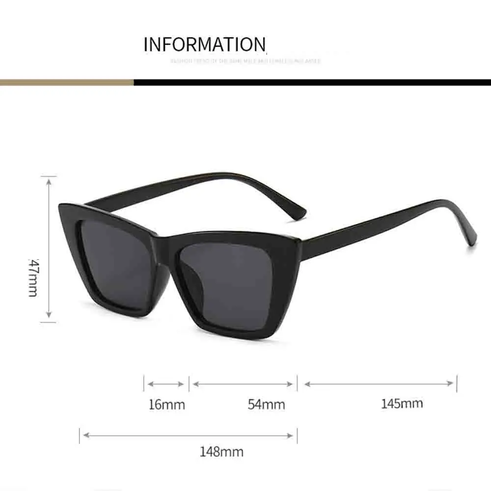 Retro Punk Big-framed Cat's Eye Sunglasses Woman New Trend Street Photography Hip-hop Styles Fashion Show Sunglasses