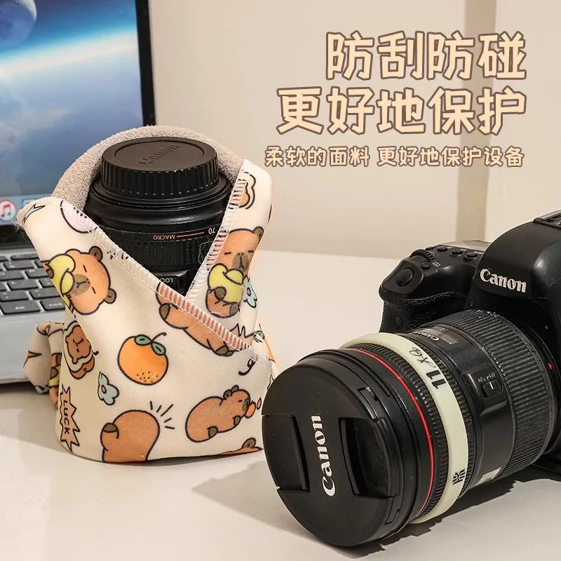 Magic Cloth 100-fold Cloth P Man Folding Cosmetic Bag Camera Wrap Cat Bag Cute Print Lazy Person 100-sticker Self-adhesive Bag