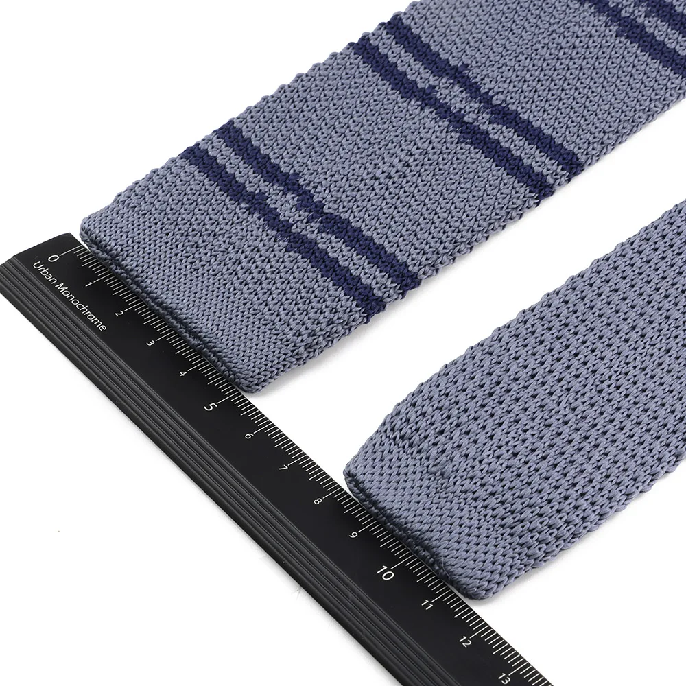 Men's Embroidered Striped Knit Slim Necktie – Stylish Designer Cravat