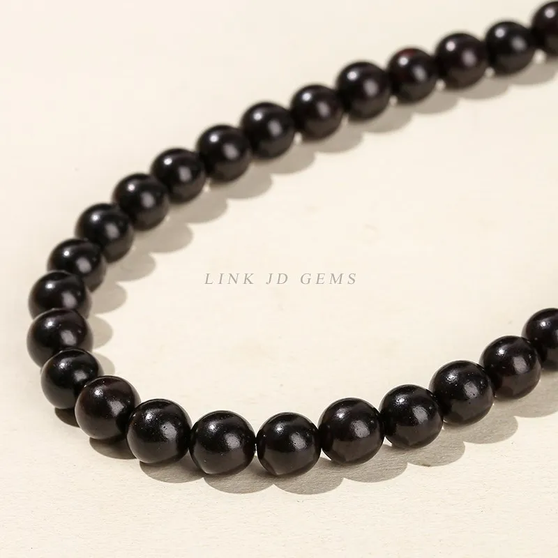 주얼리 제작용 천연 나무 구슬, 블랙 샌달우드, 라운드 부다 구슬, 6mm, 8mm, 10mm, 크기 선택, DIY 목걸이 팔찌 액세서리, 3A