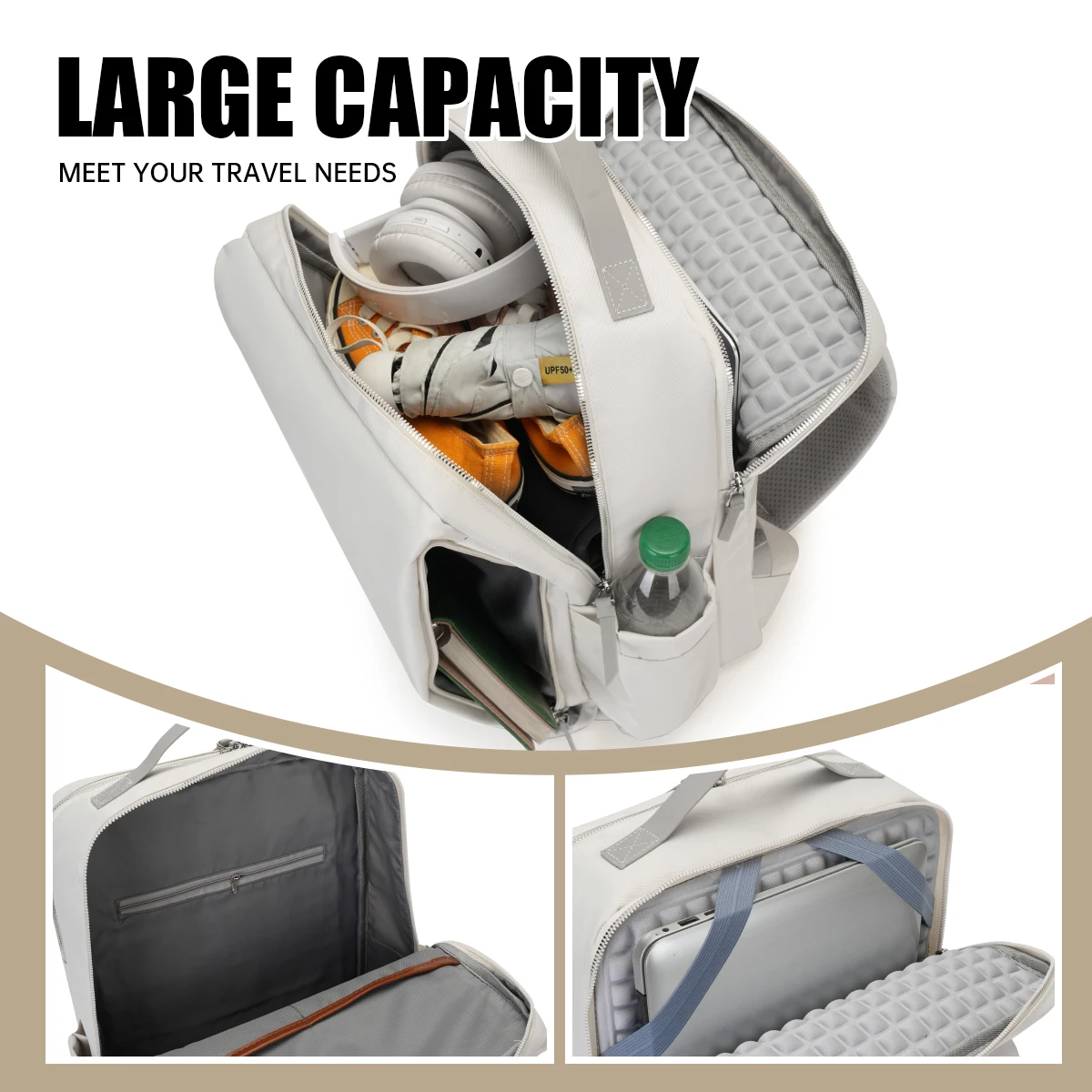 Backpack Men's Business Laptop Bag for Business Trips, Travel, Commuting, Lightweight Backpack, Stylish, Simple, Young, Large Capacity, Women's Carry-On for International Travel