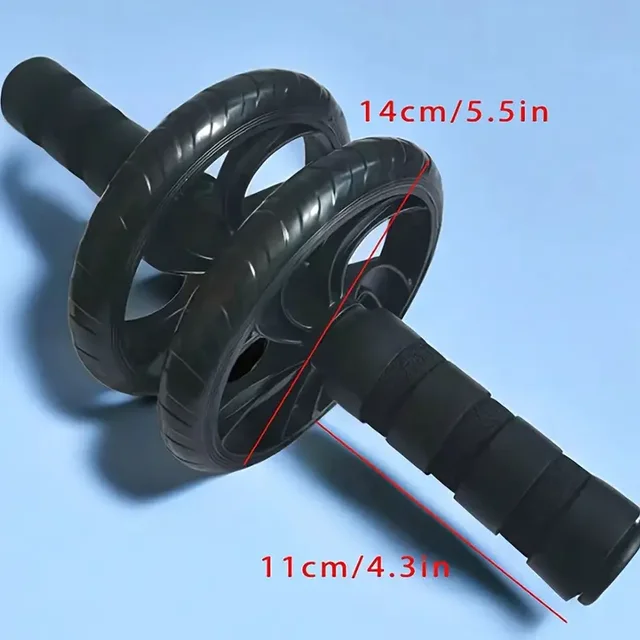 Silent Two-Wheel Abdominal Roller - Pvc and Stainless Steel Material, Suitable for Core Strength Training and Fitness Enthusiasts, Abdominal Muscle Roller, Sports Equipment 3