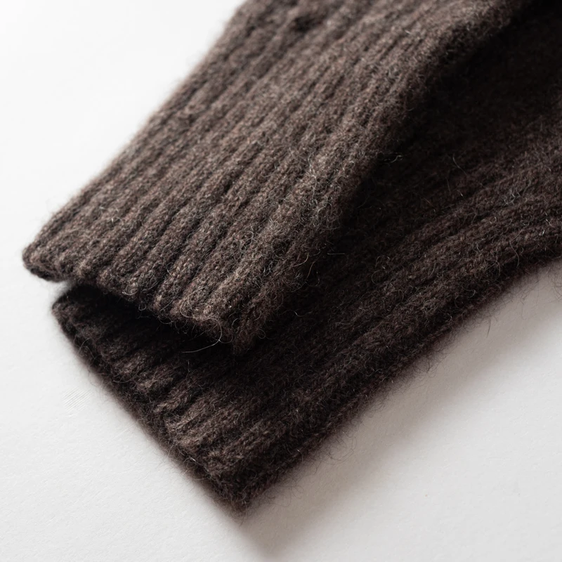 Winter High-Quality 100% Cashmere Knit Touch Screen Gloves Women Soft Warm Stretch Guantes Solid Color Casual Full Finger Guante