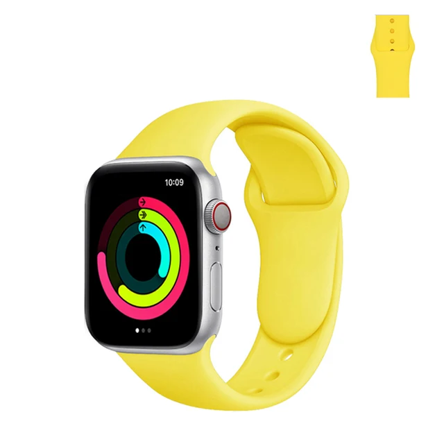 Sport Silicone Strap for Apple Watch Band 45mm 41mm 40mm 38mm Soft Bands Waterproof Wristbands for iWatch Series 7 SE6 5 4 3 2 1 19