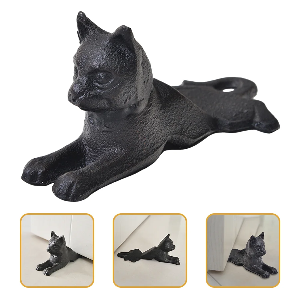 

Cast Iron Cat Door Stop Nail-free Stopper Vintage Stoppers Bumpers Decorative Alarm Floor