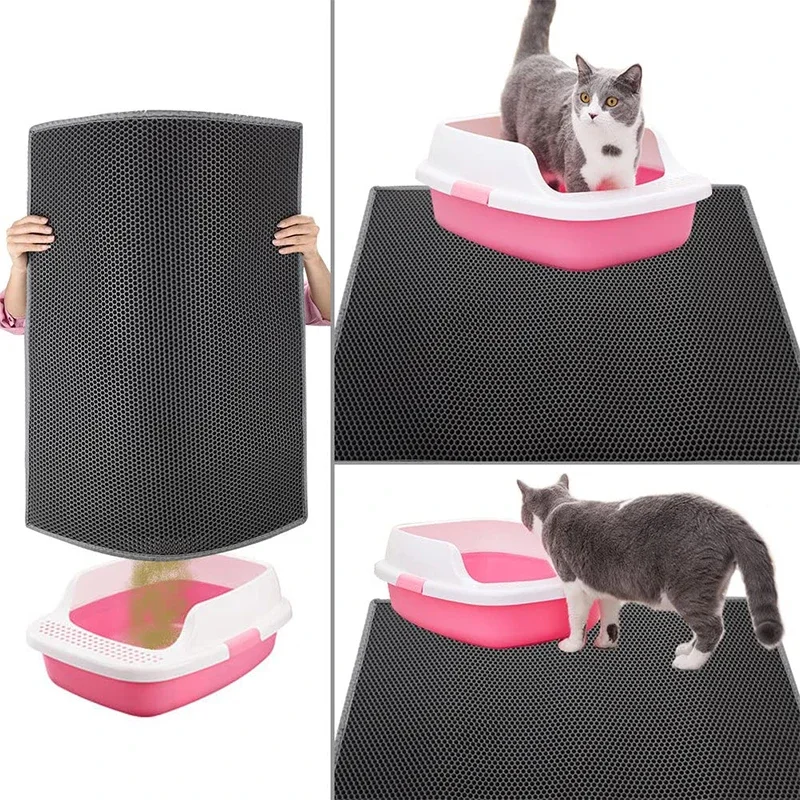 

Pet Cat Litter Mat Cat Toilet EVA Double Layer Waterproof Non-slip House Washable Cats Bowls blanket Cats Bed Clean Accessories