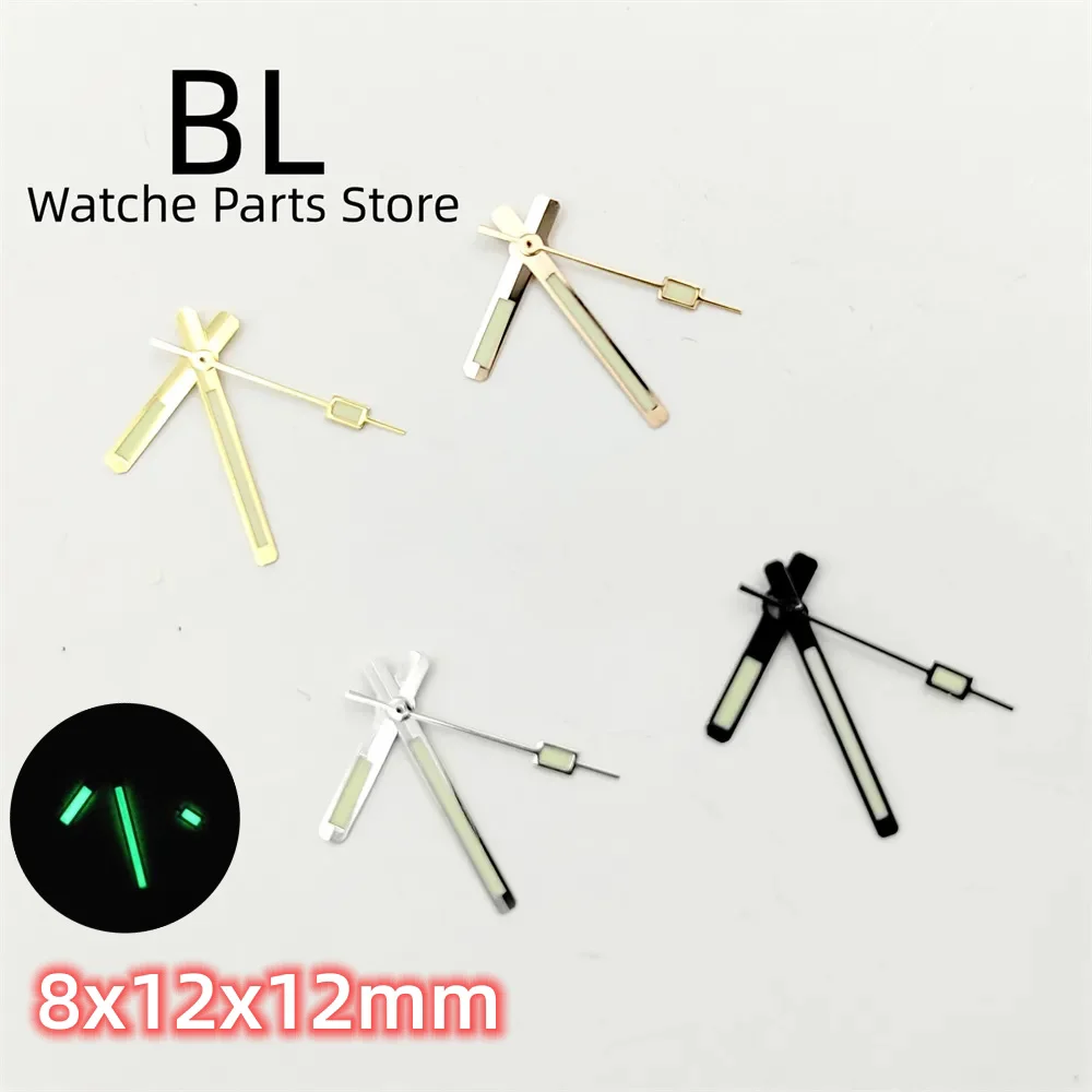 

BLIGER Watch Hands Black Silver Gold Rose Gold Fit NH35 Automatic Movement Watch C3 Green Luminous For Modified Replacement Part