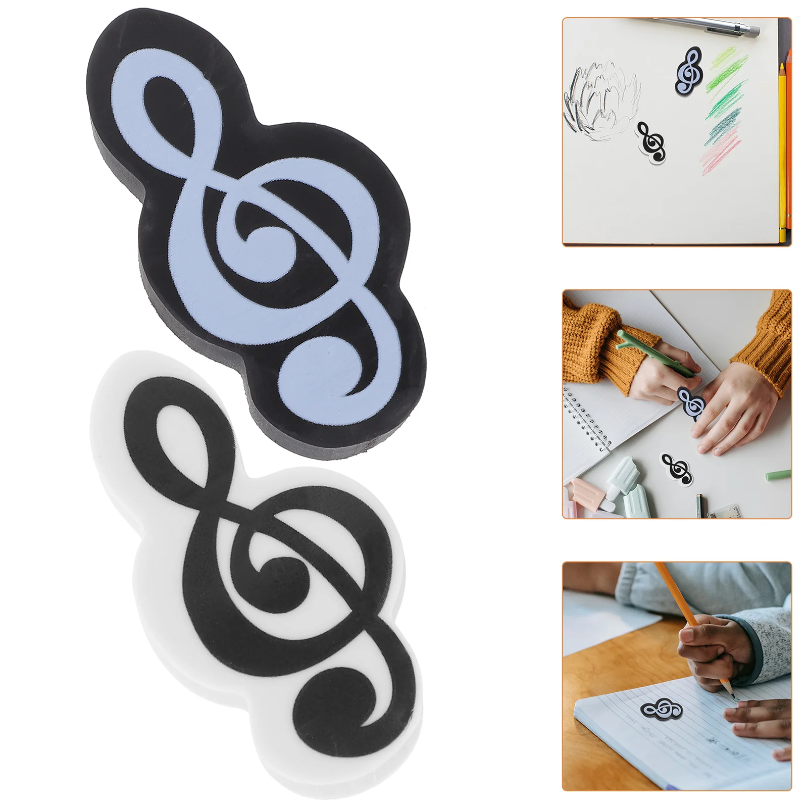 Mini Erasers Cute Small Erasers Music Note Shaped Music Symbol Eraser for Classroom School Home Students
