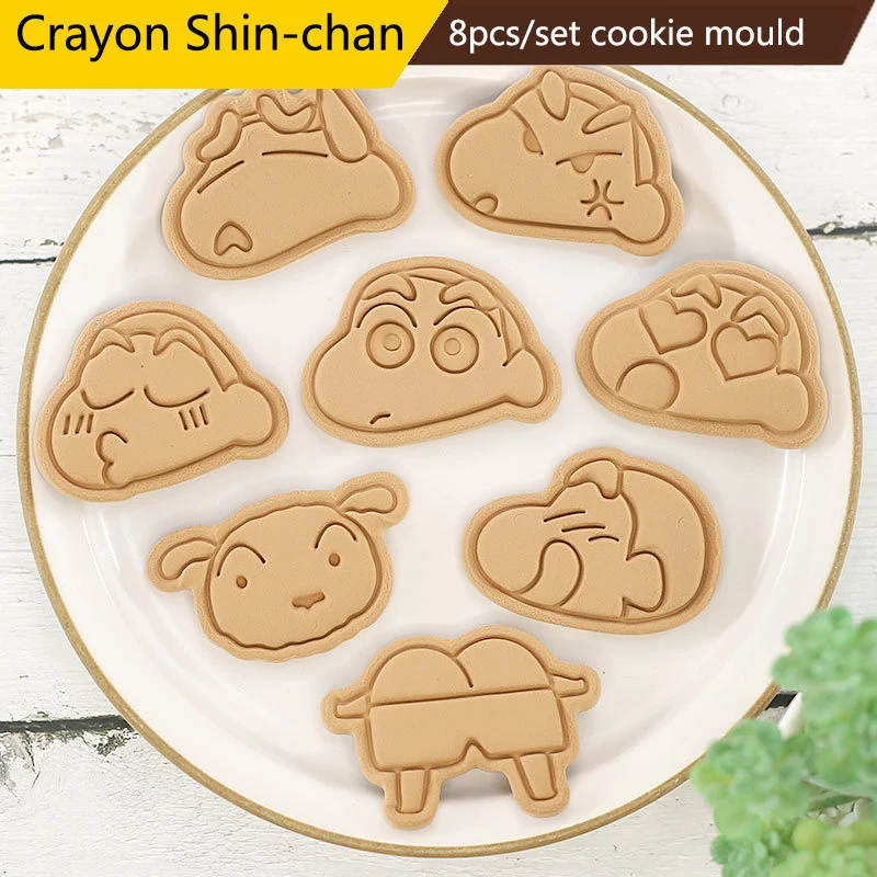 8 шт./компл. Crayon Shin-chan 3D мультяшный резак для печенья форма аксессуары выпечки