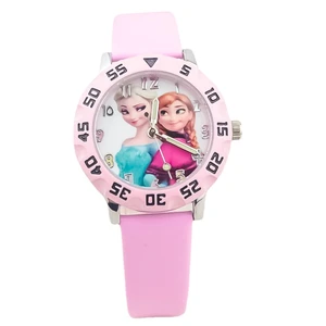 Часы для девочек «Холодное сердце» Disney, милые Мультяшные детские модные светящиеся наручные часы принцессы, подарок на день рождения, Прямая поставка