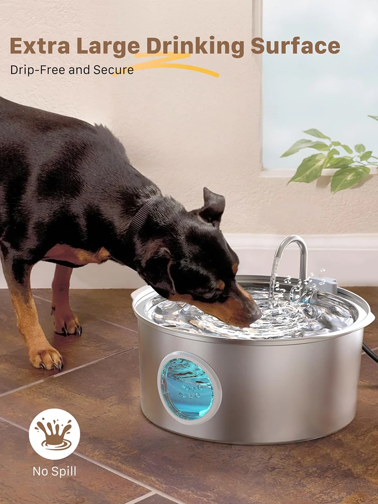 7L Stainless Steel Pet Water Fountain 5