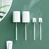 FaSoLa Toothbrush Holder Tooth Cup And Toothbrush Storage Rack, Wall-Mounted, Hole-Free Drilling Bathroom Toilet Toothbrush Rack 3