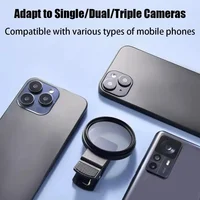 52MM Circular Universal Polarizer Camera Lens Clip Portable CPL Filter Kit Professional Phone Camera Lens For iPhone 16 15 14 13 2