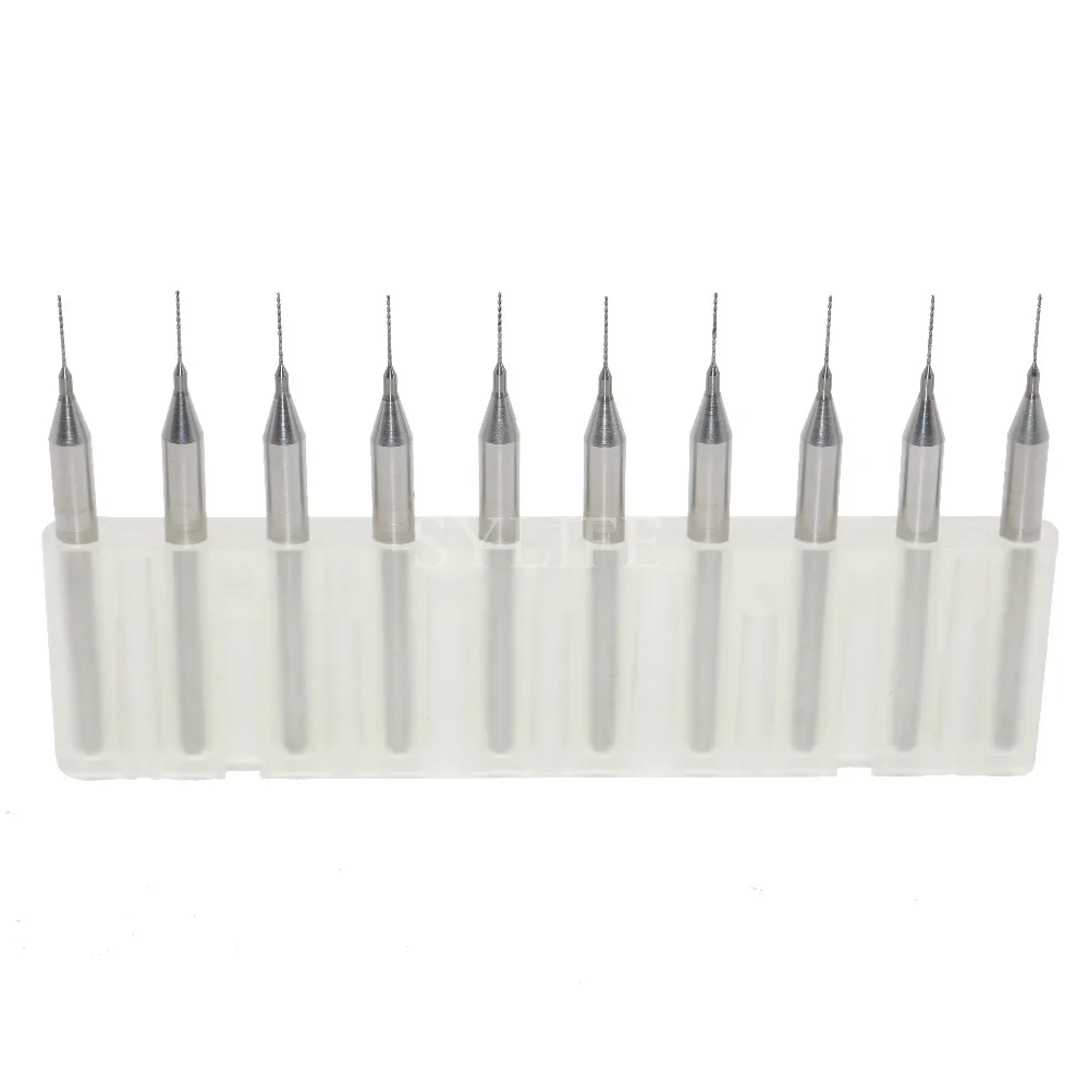 

0.3mm Tungsten Steel Carbide PCB Drill Bits PCB Milling Machine Pack Of 10