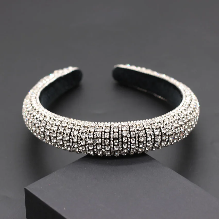 Hair Accessory Jewelry Accessories Hair Headdress Catwalk Luxury Personality Color Rhinestone Headband Baroque Fashion Crystal Beads Headband For Women 702