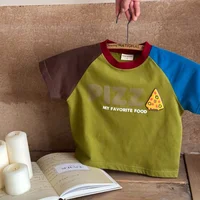2025 été enfants T-Shirt vêtements bébé mode imprimé à manches courtes T-Shirts hauts enfants garçons filles col rond Patchwork T-Shirts 5