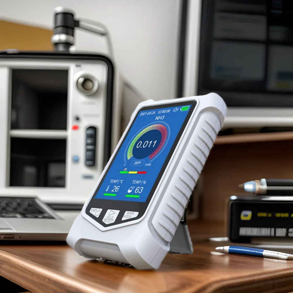 휴대용 LCD 암모니아 계량기, 전문 NH3 농도 테스터, 암모니아 가스 검출기, 암모니아 경보 장치, 0-50PPM, 5 인 1