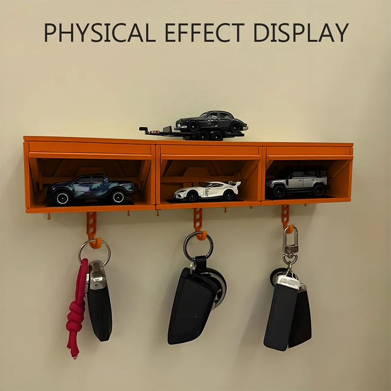 Car Garage Key Holder With Opening Door Wall Hanging Key