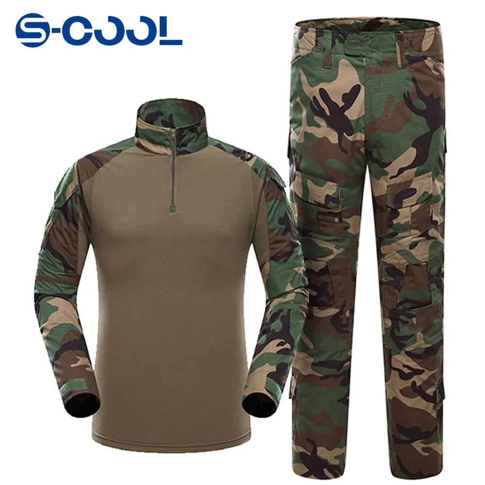 G2 Frog Suit Hunting Jacket Pants Set Men's Long Sleeved American Camouflage Outdoor Frog Training Suit Tactical Suit