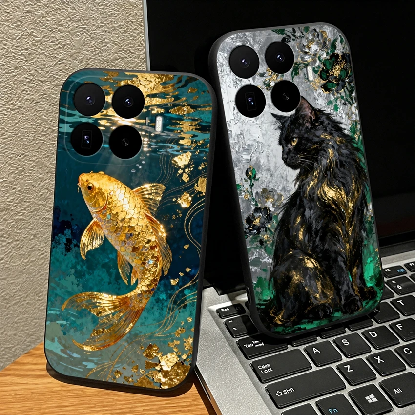 Abstract Art Print Matte Silicone Scratch-Resistant Phone Case - Lightweight Coque