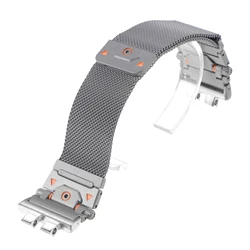 Elegant Milanese Stainless Steel Watch Band Strap - M (Grey)