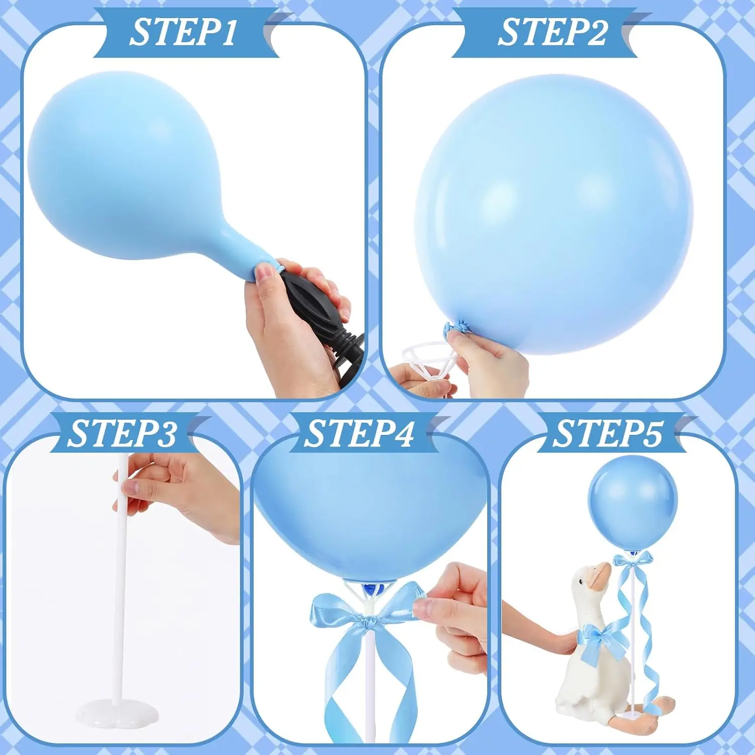 6/10 sets van één grappige tafeldecoratie: een gans knuffel, perfect als decoratie voor een babyshower of eerste verjaardag._voghion.com
