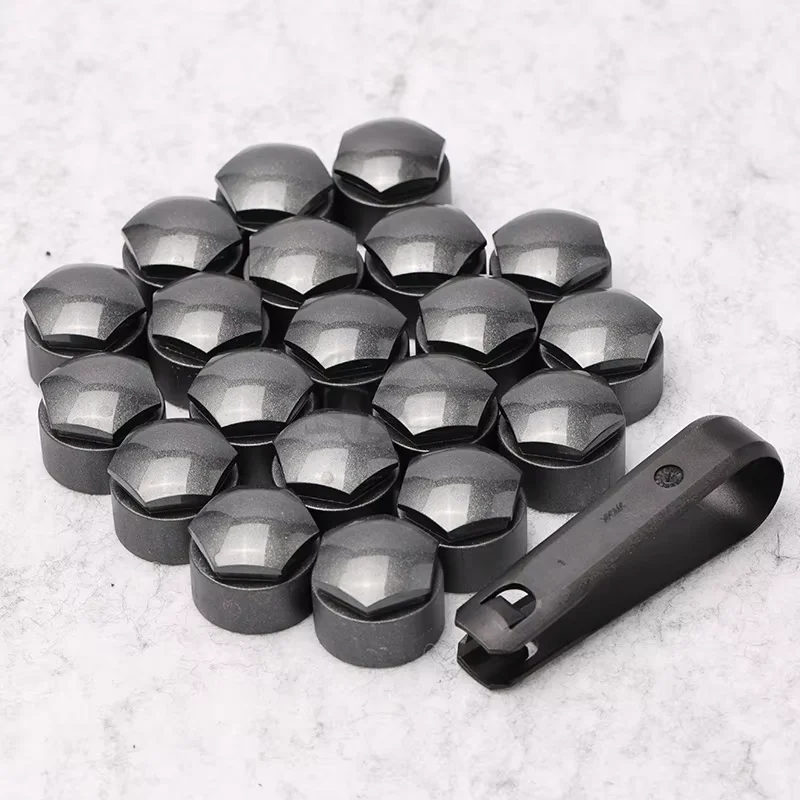 Elegant Gray Decorative Wheel Hub Cover with Anti-Theft Design