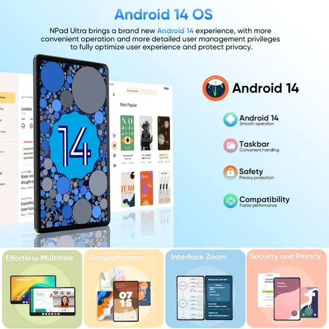 Tablet N-one NPad Ultra, schermo Android 1411,97 pollici 2000*1200 FHD, Snapdragon 685 8 Core Max 2,8 GHz, 128 GB ROM, batteria 9200 mAh 2