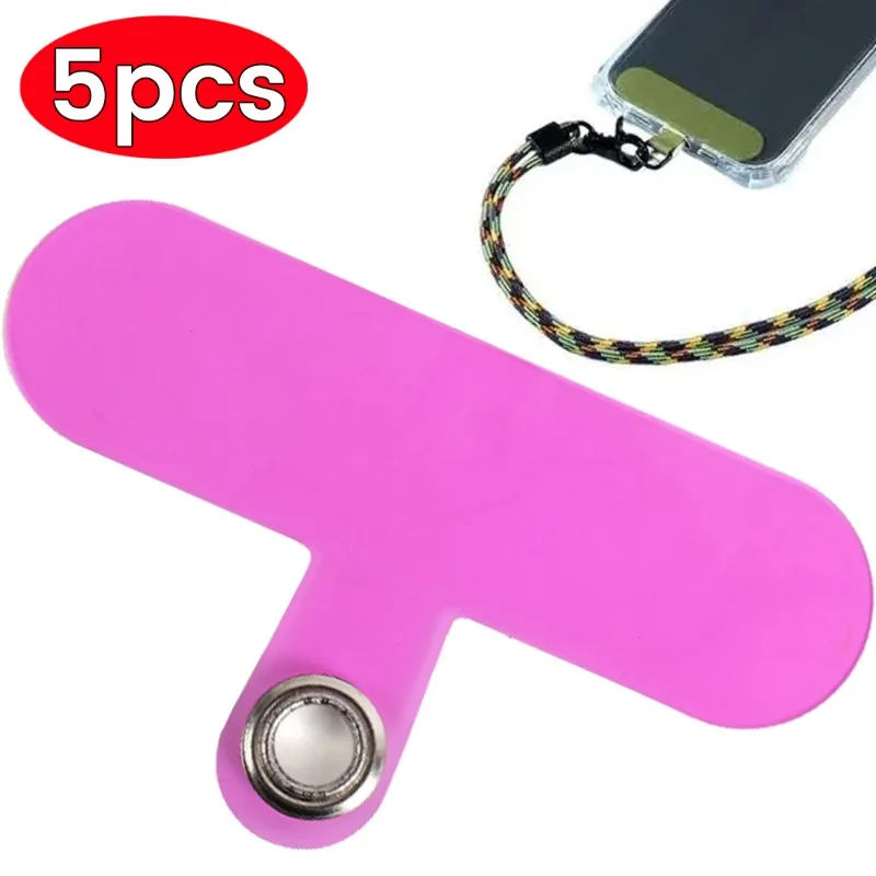 5/1Pcs Mini Universal Mobile Phone Lanyard Card Guarnizione Clear Neck Band Clip Patch Per Iphone Samsung Xiaomi Phone Patch Tab