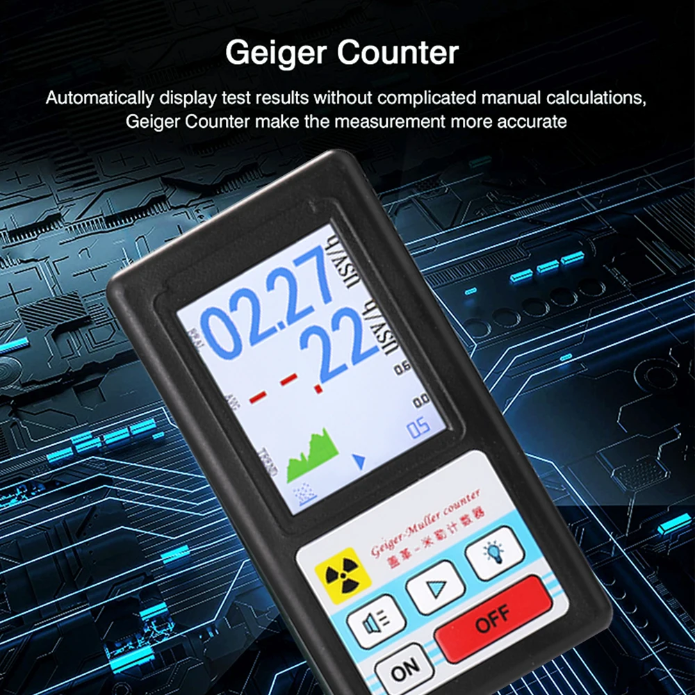 Geiger Counter Nuclear Radiation Detector Personal Dosimeter X-ray Beta Gamma Detector LCD Radioactive Tester Marble Tool height measurement tool