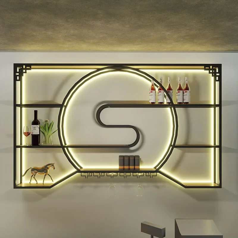 Drinks Cabinet Wine Fridge Liquor Bar For Living Room Vino Storage Glass Showcases Collection Rack Wall Shelf Canteen Furniture